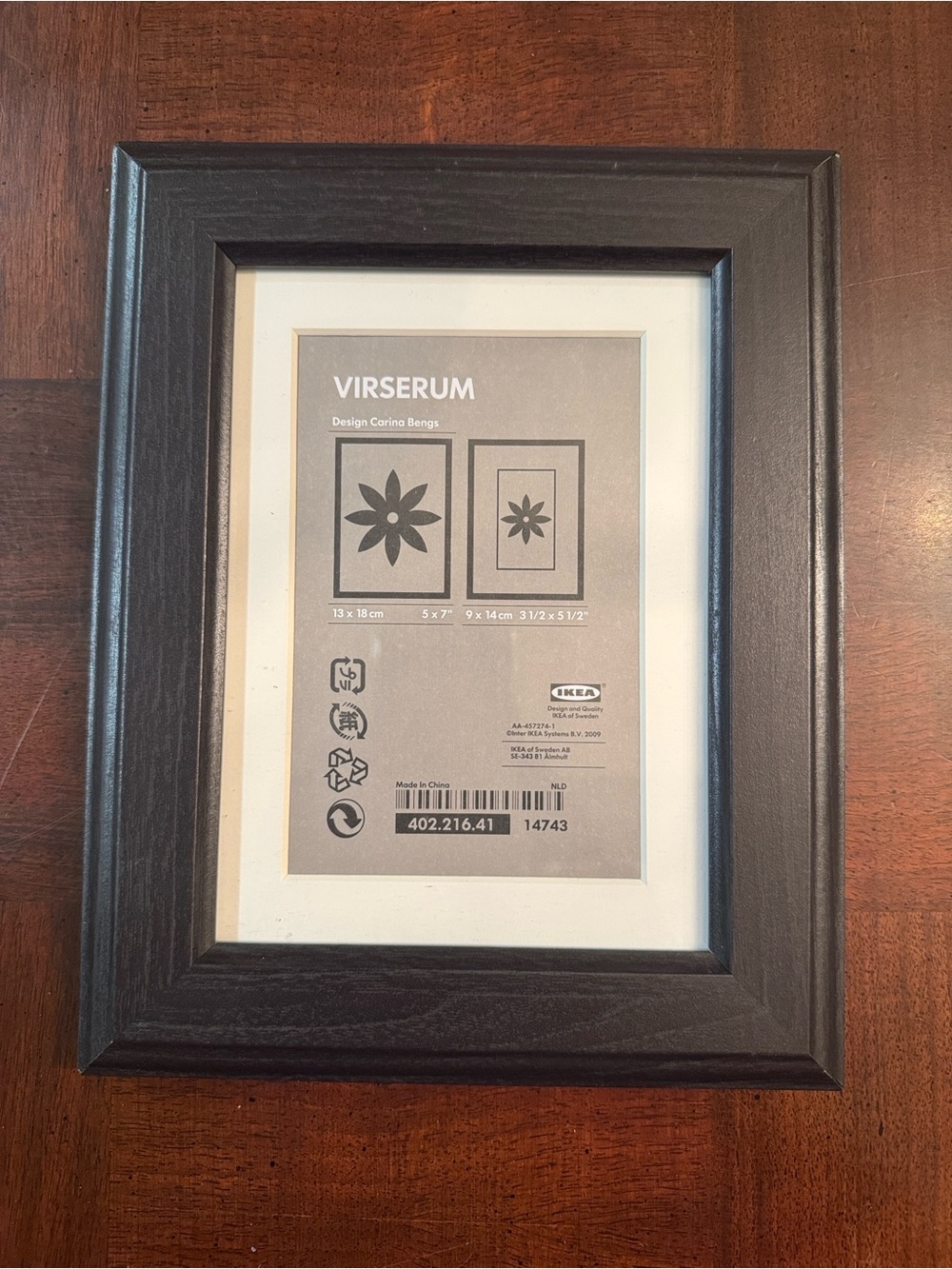 5x7 Ikea Dark Brown Wood Frame New Virserum Design Carina Bengs
